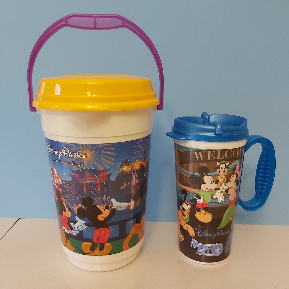 Disney mug and pop-corn mug